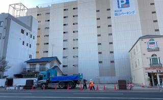 JR岡山駅西口筋沿いに更地ができた②